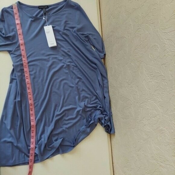 Eileen Fisher Periwinkle Jersey Tunic Top XS NWT - Picture 9 of 9